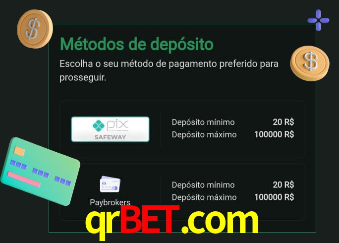 O cassino qrbet.com oferece uma grande variedade de métodos de pagamento